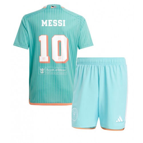 Fotbalové Dres Inter Miami Lionel Messi #10 Dětské Alternativní 2024-25 Krátký Rukáv (+ trenýrky)